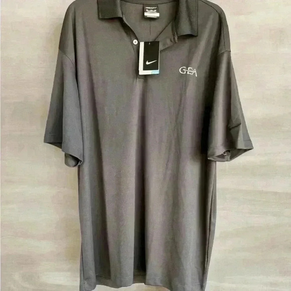 Men’s Nike Short Sleeve Dri-Fit Stay Cool Dark Gray Polo Golf Shirt GEA SZ XXL - Picture 1 of 7